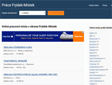 Tablet Screenshot of pracefrydekmistek.cz
